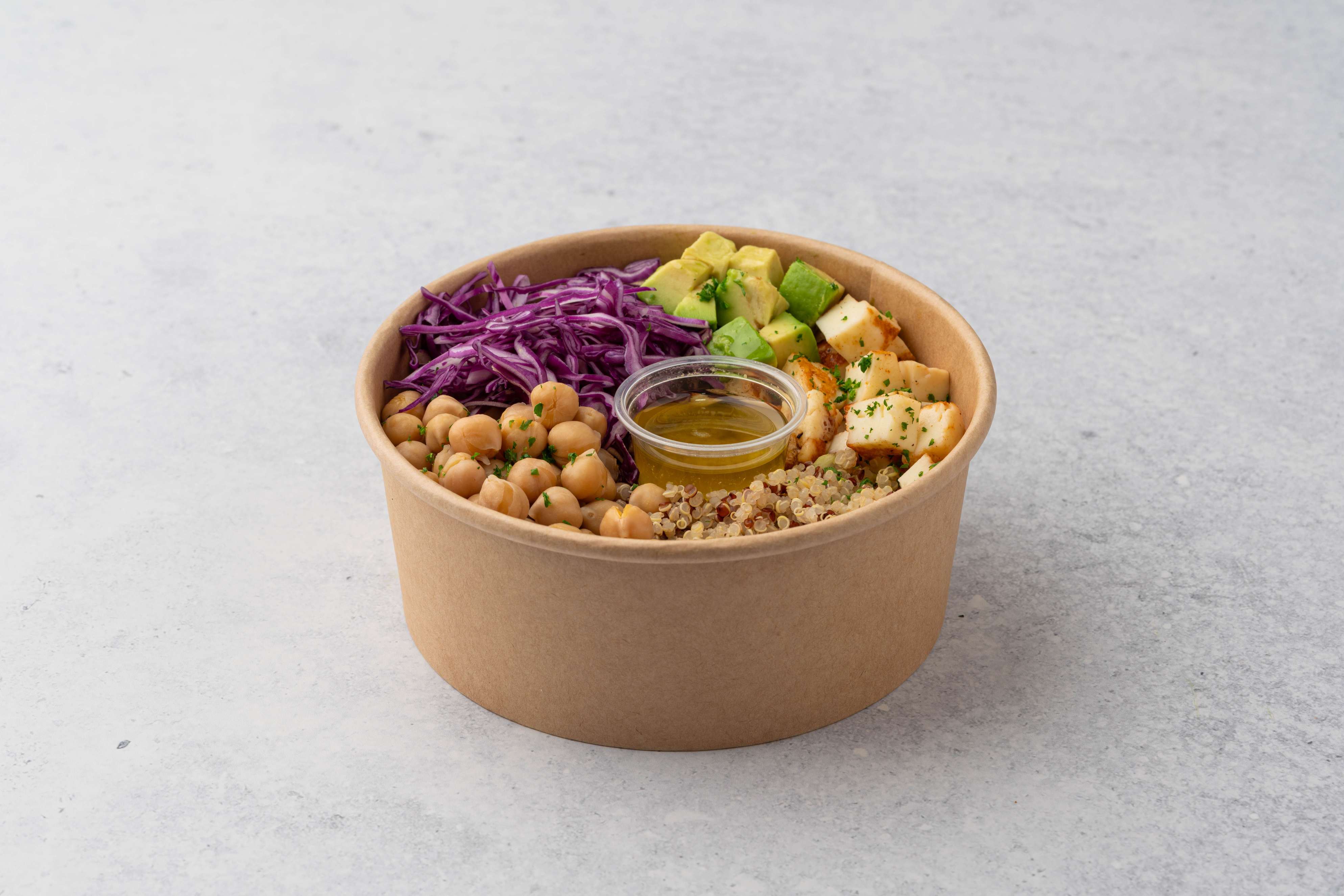 Chickpeas Halloumi Quinoa Salad